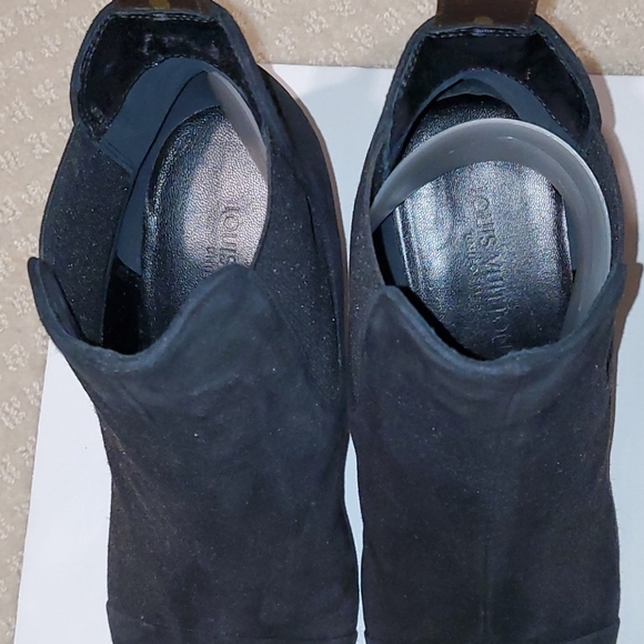 SOLD Louis Vuitton Suede Monogram Ankle Booties - Picture 4 of 8